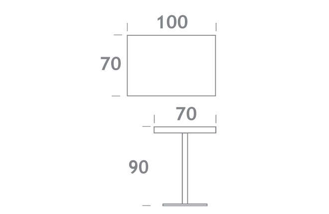 Stehtisch schwarz, klein