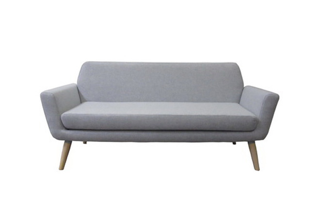 Sofa hellgrau gepolstert