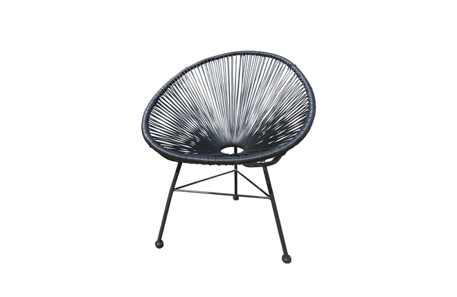 Flechtsessel schwarz