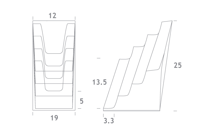 Prospekthalter 4fach