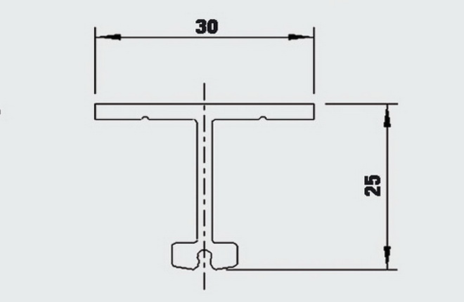 ASS  Laufschiene 6m, schwarz