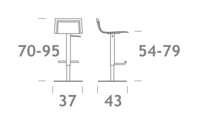 Barhocker Thin kastanienbraun