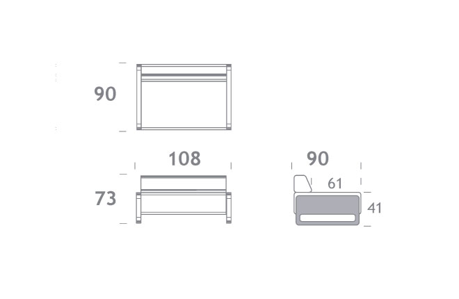 Sessel L15 Ein 1/2 Sitzer