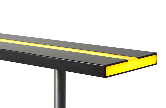 Stehtisch RGB-LED lang