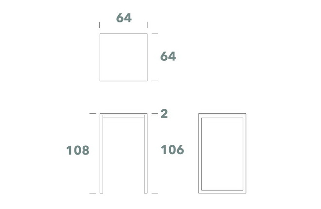Stehtisch Eiche- Stahl weiß 64er