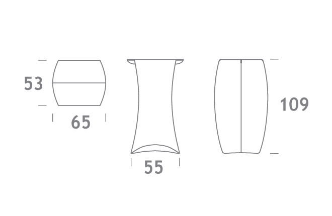 Flux Column white faltbarer Stehtisch