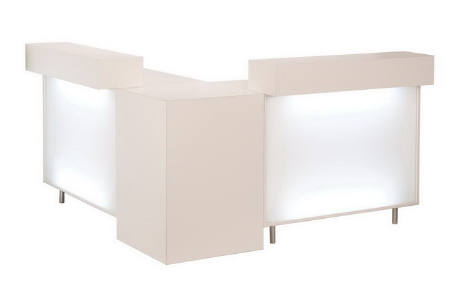 Counter weiß, Front hinterleuchtet